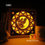1091. Zodiac Virgo - Paper cut light box template, shadow box, 3D papercut lightbox svg file DIY, cutting cricut - Image 2