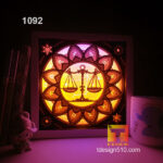 1092. Zodiac Libra - Paper cut light box template, shadow box, 3D papercut lightbox svg file DIY, cutting cricut