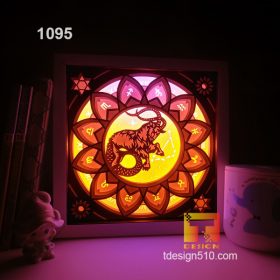 1095. Zodiac Capricorn - Paper cut light box template, shadow box, 3D papercut lightbox svg file DIY, cutting cricut