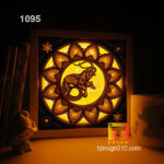 1095. Zodiac Capricorn - Paper cut light box template, shadow box, 3D papercut lightbox svg file DIY, cutting cricut - Image 2