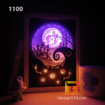 #15 Combo Nightmare Before Christmas - Paper cut light box template, shadow box, 3D papercut lightbox svg file DIY, cutting cricut - Image 3