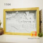 1104. Christmas Eve - Paper cut light box template, shadow box, 3D papercut lightbox svg file DIY, cutting cricut - Image 3