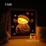 1105. Snowman - Paper cut light box template, shadow box, 3D papercut lightbox svg file DIY, cutting cricut - Image 2
