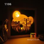 1106. Teddy bear - Paper cut light box template, shadow box, 3D papercut lightbox svg file DIY, cutting cricut - Image 2