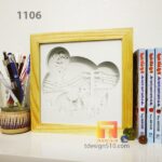 1106. Teddy bear - Paper cut light box template, shadow box, 3D papercut lightbox svg file DIY, cutting cricut - Image 3