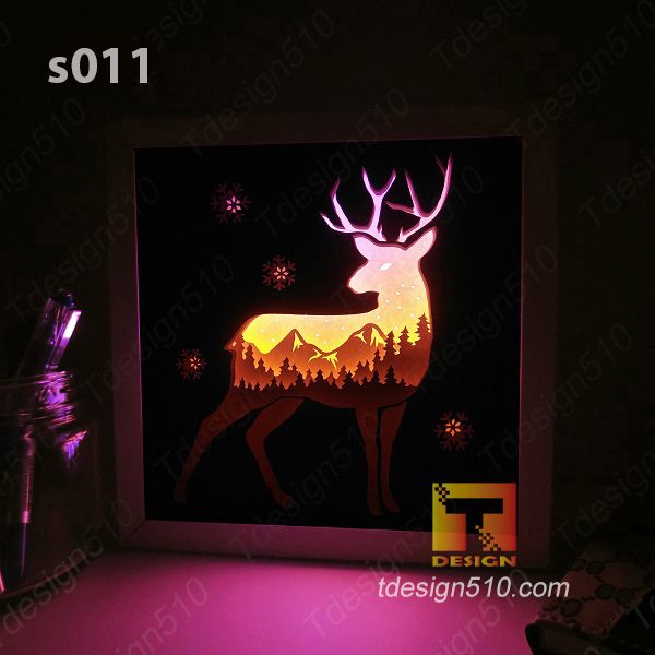 FREE Paper cut light box template shadow box 3D papercut svg