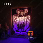 1112. Supernatural - Paper cut light box template, shadow box, 3D papercut lightbox svg file DIY, cutting cricut