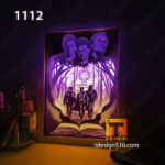 1112. Supernatural - Paper cut light box template, shadow box, 3D papercut lightbox svg file DIY, cutting cricut - Image 3
