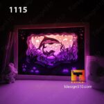 1115. Ocean Dolphin - Paper cut light box template, shadow box, 3D papercut lightbox svg file DIY, cutting cricut - Image 2