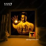 1117. Iron Man - Paper cut light box template, shadow box, 3D papercut lightbox svg file DIY, cutting cricut - Image 2