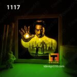 1117. Iron Man - Paper cut light box template, shadow box, 3D papercut lightbox svg file DIY, cutting cricut - Image 3