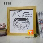 1118. Hawaii - Paper cut light box template, shadow box, 3D papercut lightbox svg file DIY, cutting cricut - Image 4