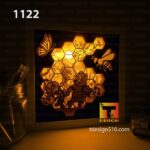 1122. Winnie The Pooh - Paper cut light box template, shadow box, 3D papercut lightbox svg file DIY, cutting cricut