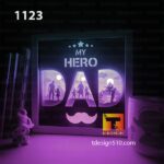 1123. Super Dad - Paper cut light box template, shadow box, 3D papercut lightbox svg file DIY, cutting cricut - Image 3