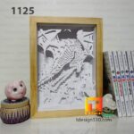 1125. Dragon Attack - Paper cut light box template, shadow box, 3D papercut lightbox svg file DIY, cutting cricut - Image 4