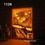 1126. Dragon Waterfall - Paper cut light box template, shadow box, 3D papercut lightbox svg file DIY, cutting cricut - Image 3