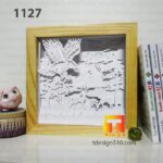 1127. Eagle Deer - Paper cut light box template, shadow box, 3D papercut lightbox svg file DIY, cutting cricut - Image 4
