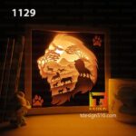 1129. Lion - Paper cut light box template, shadow box, 3D papercut lightbox svg file DIY, cutting cricut - Image 2
