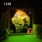 1129. Lion - Paper cut light box template, shadow box, 3D papercut lightbox svg file DIY, cutting cricut - Image 3