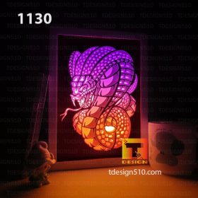 1130. Cobra - Paper cut light box template, shadow box, 3D papercut lightbox svg file DIY, cutting cricut
