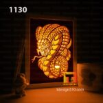1130. Cobra - Paper cut light box template, shadow box, 3D papercut lightbox svg file DIY, cutting cricut - Image 3