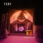 1131. Nightmare Before Christmas - Paper cut light box template, shadow box, 3D papercut lightbox svg file DIY, cutting cricut - Image 3