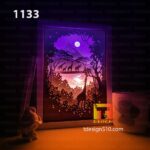 1133. Giraffe - Paper cut light box template, shadow box, 3D papercut lightbox svg file DIY, cutting cricut