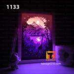 1133. Giraffe - Paper cut light box template, shadow box, 3D papercut lightbox svg file DIY, cutting cricut - Image 2