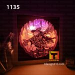 1135. Pumpkin Head - Paper cut light box template, shadow box, 3D papercut lightbox svg file DIY, cutting cricut - Image 3