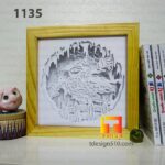 1135. Pumpkin Head - Paper cut light box template, shadow box, 3D papercut lightbox svg file DIY, cutting cricut - Image 4