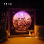 1139. Christmas Snowball - Paper cut light box template, shadow box, 3D papercut lightbox svg file DIY, cutting cricut - Image 2