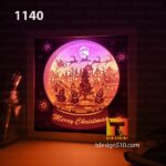 #17 Combo Christmas Snowball - Paper cut light box template, shadow box, 3D papercut lightbox svg file DIY, cutting cricut - Image 6