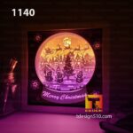 1140. Christmas Snowball - Paper cut light box template, shadow box, 3D papercut lightbox svg file DIY, cutting cricut - Image 2