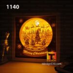 #17 Combo Christmas Snowball - Paper cut light box template, shadow box, 3D papercut lightbox svg file DIY, cutting cricut - Image 7