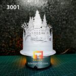 3001. Christmas - Paper cutting lamp, paper lantern light box template, 3D shadow box Cylinder, papercut lightbox svg file DIY cricut - Image 4