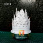 3002. Snowman - Paper cutting lamp, paper lantern light box template, 3D shadow box Cylinder, papercut lightbox svg file DIY cricut - Image 4