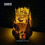 #18 Combo Christmas Lanterns - Paper cutting lamp, paper lantern light box template, 3D shadow box Cylinder, papercut lightbox svg file DIY cricut - Image 7