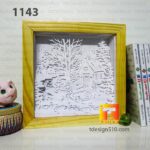1143. Christmas Retro - Paper cut light box template, shadow box, 3D papercut lightbox svg file DIY, cutting cricut - Image 5