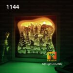 1144. Christmas Gnome - Paper cut light box template, shadow box, 3D papercut lightbox svg file DIY, cutting cricut - Image 3