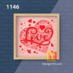 1146. Love Heart - Paper cut light box template, shadow box, 3D papercut lightbox svg file DIY, cutting cricut - Image 2