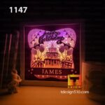 1147. Happy Birthday - Paper cut light box template, shadow box, 3D papercut lightbox svg file DIY, cutting cricut