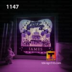 1147. Happy Birthday - Paper cut light box template, shadow box, 3D papercut lightbox svg file DIY, cutting cricut - Image 2