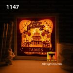 1147. Happy Birthday - Paper cut light box template, shadow box, 3D papercut lightbox svg file DIY, cutting cricut - Image 3