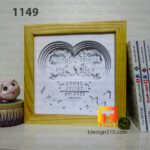 1149. Wedding - Paper cut light box template, shadow box, 3D papercut lightbox svg file DIY, cutting cricut - Image 5