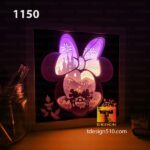 1150. Mickey Minnie mouse - Paper cut light box template, shadow box, 3D papercut lightbox svg file DIY, cutting cricut