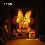 1150. Mickey Minnie mouse - Paper cut light box template, shadow box, 3D papercut lightbox svg file DIY, cutting cricut - Image 3