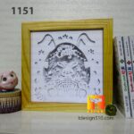 1151. Easter Bunny - Paper cut light box template, shadow box, 3D papercut lightbox svg file DIY, cutting cricut - Image 5