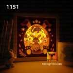1151. Easter Bunny - Paper cut light box template, shadow box, 3D papercut lightbox svg file DIY, cutting cricut - Image 3