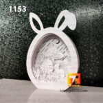 1153. Easter Eggs Bunny - Paper cutting lamp 3D shadow box, Light box template, papercut lightbox svg file DIY, cricut - Image 4