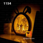 1154. Easter Gnome Egg - Paper cutting lamp 3D shadow box, Light box template, papercut lightbox svg file DIY, cricut - Image 3